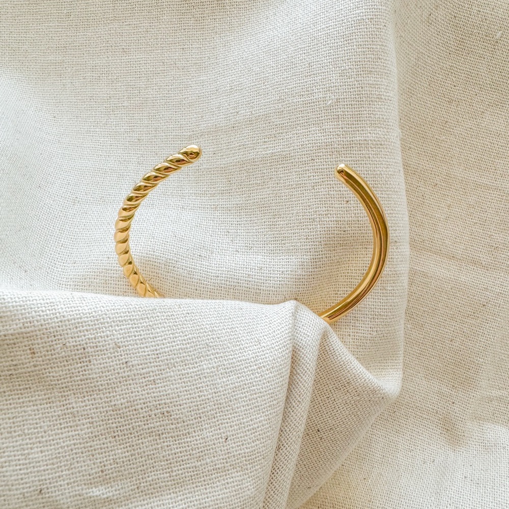 Adjustable Half Twisted Bangle - image 1